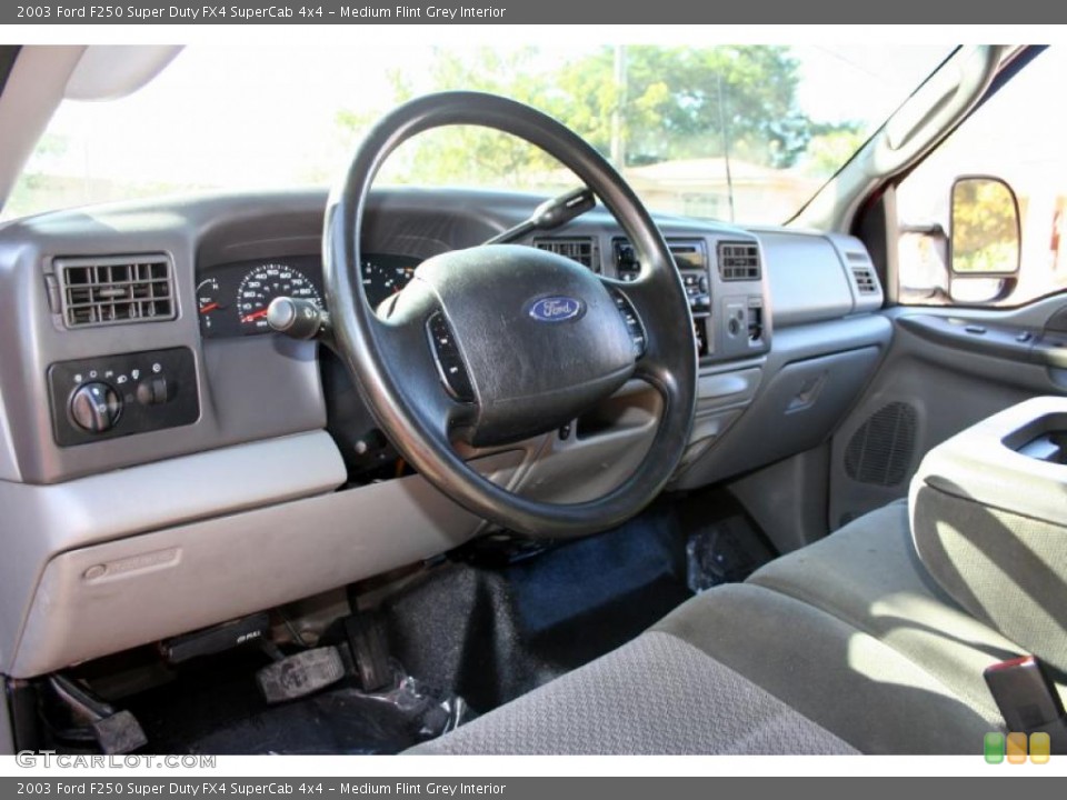 Medium Flint Grey Interior Prime Interior for the 2003 Ford F250 Super Duty FX4 SuperCab 4x4 #46925252