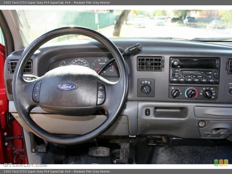 Medium Flint Grey Interior Dashboard for the 2003 Ford F250 Super Duty FX4 SuperCab 4x4 #46925318