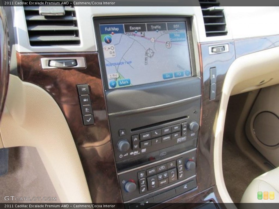 Cashmere/Cocoa Interior Controls for the 2011 Cadillac Escalade Premium AWD #46925396