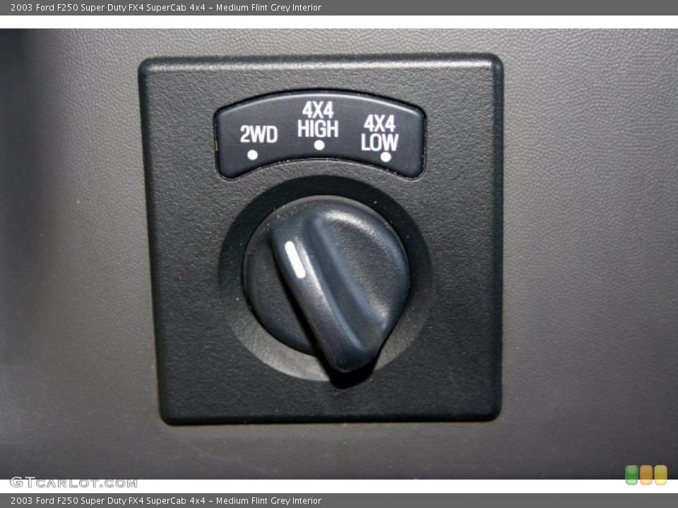 Medium Flint Grey Interior Controls for the 2003 Ford F250 Super Duty FX4 SuperCab 4x4 #46925516
