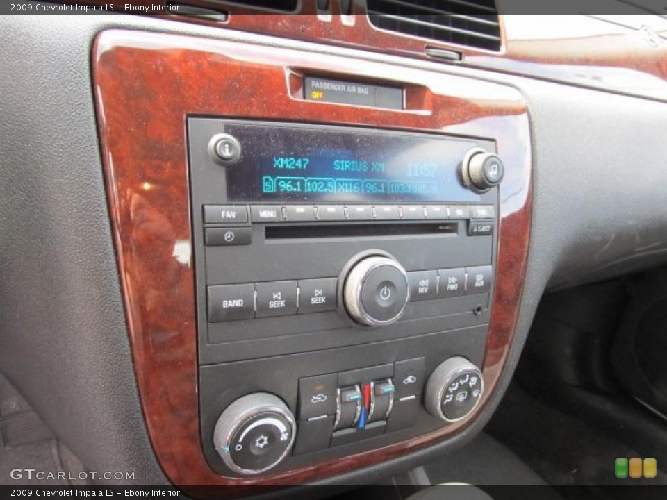 Ebony Interior Controls for the 2009 Chevrolet Impala LS #46925699