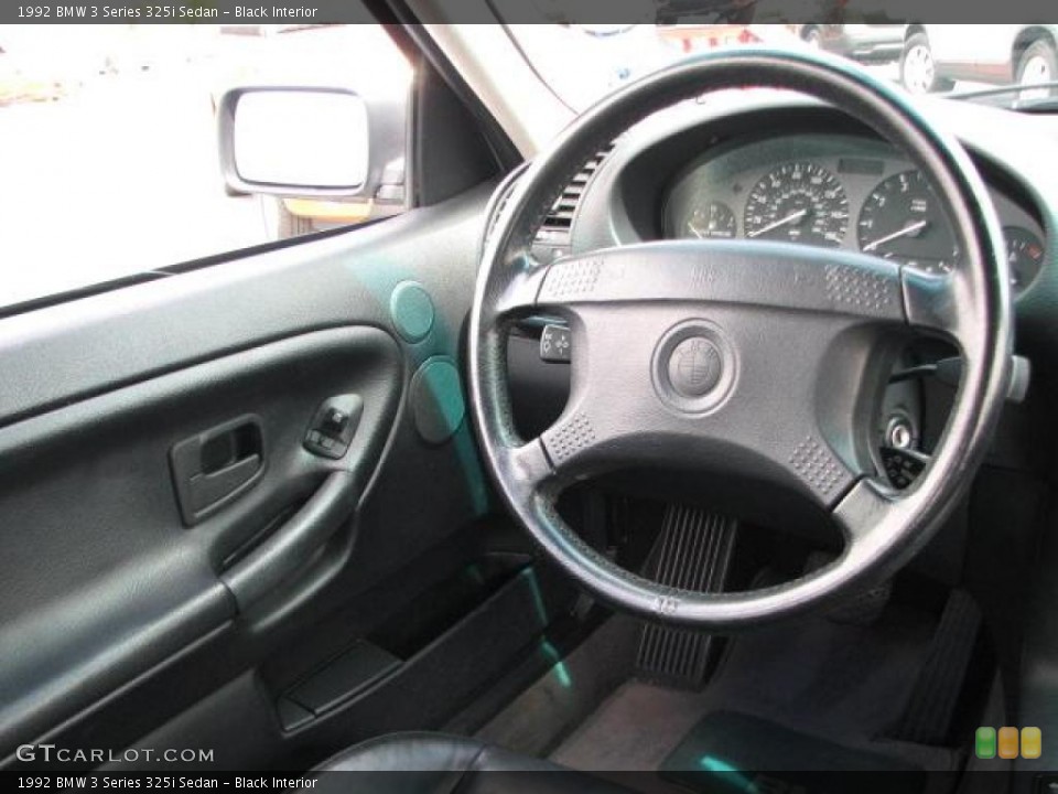 Black Interior Steering Wheel for the 1992 BMW 3 Series 325i Sedan #46927604