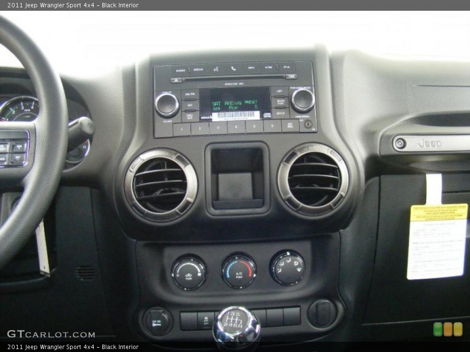 Black Interior Controls for the 2011 Jeep Wrangler Sport 4x4 #46927680