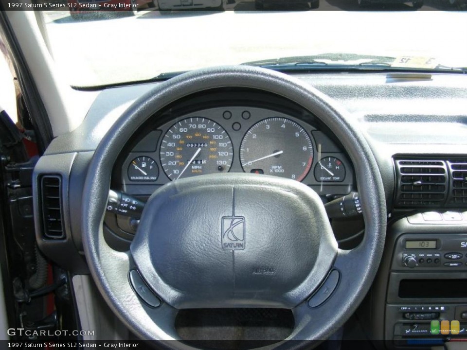 Gray Interior Steering Wheel for the 1997 Saturn S Series SL2 Sedan #46928366