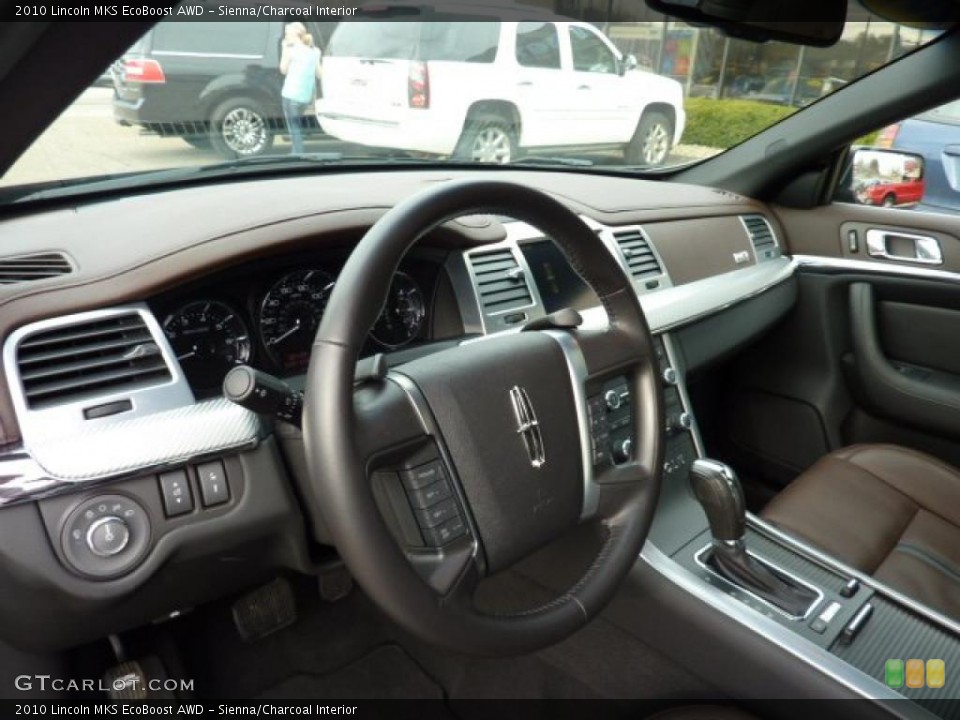 Sienna/Charcoal Interior Steering Wheel for the 2010 Lincoln MKS EcoBoost AWD #46932101