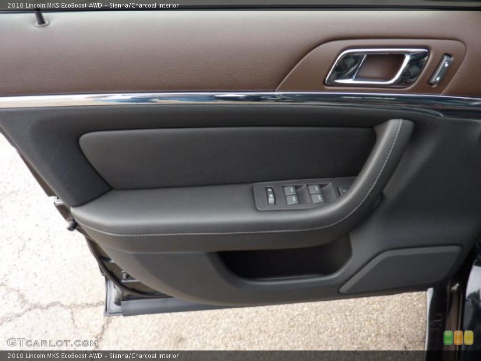 Sienna/Charcoal Interior Door Panel for the 2010 Lincoln MKS EcoBoost AWD #46932110