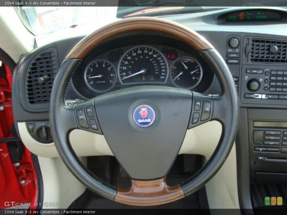 Parchment Interior Steering Wheel for the 2004 Saab 9-3 Arc Convertible #46932776