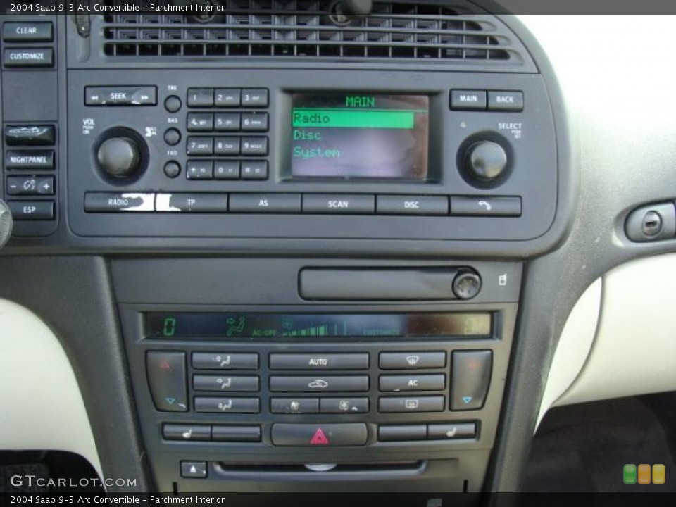 Parchment Interior Controls for the 2004 Saab 9-3 Arc Convertible #46932803
