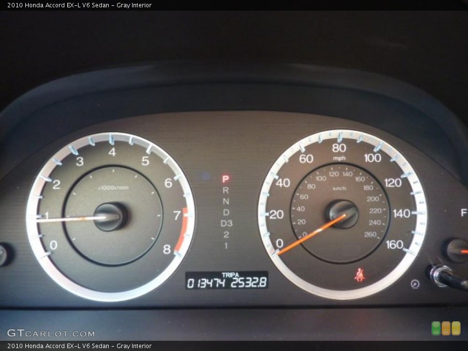 Gray Interior Gauges for the 2010 Honda Accord EX-L V6 Sedan #46934702