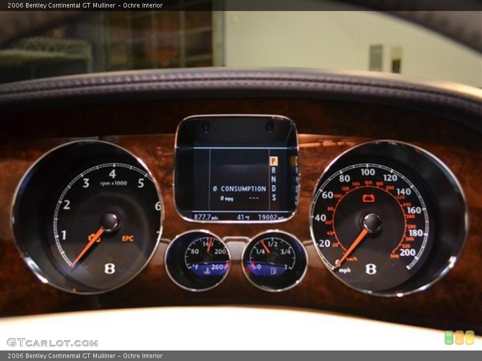 Ochre Interior Gauges for the 2006 Bentley Continental GT Mulliner #46937808
