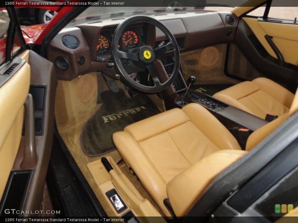 Tan 1986 Ferrari Testarossa Interiors