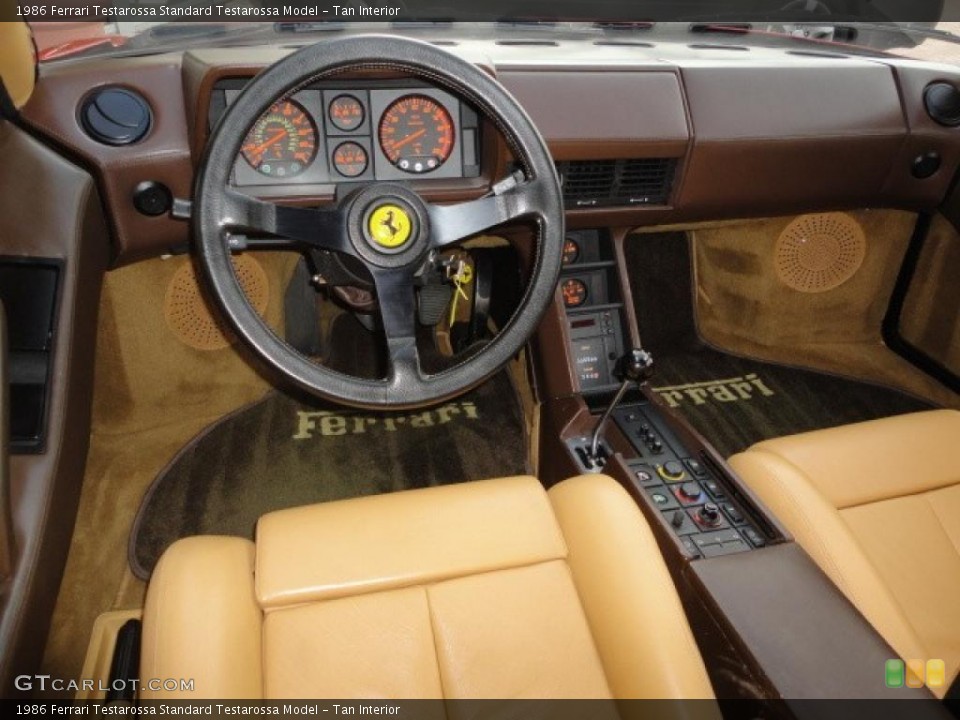 Tan Interior Dashboard for the 1986 Ferrari Testarossa  #46938366
