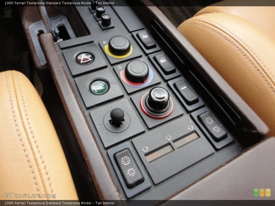 Tan Interior Controls for the 1986 Ferrari Testarossa  #46938504
