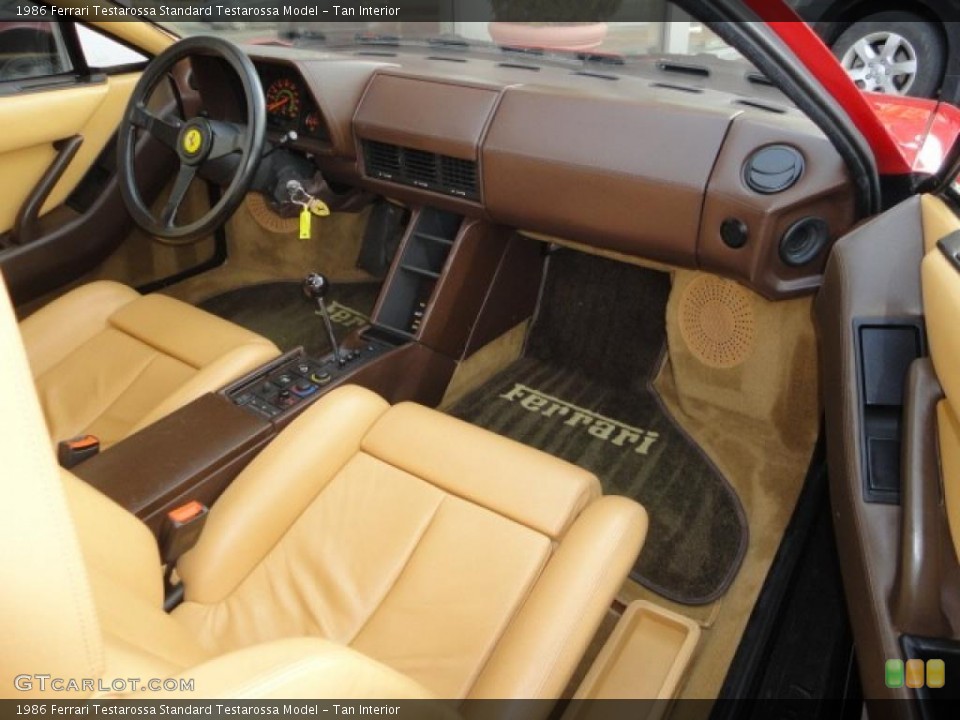 Tan Interior Dashboard for the 1986 Ferrari Testarossa  #46938579