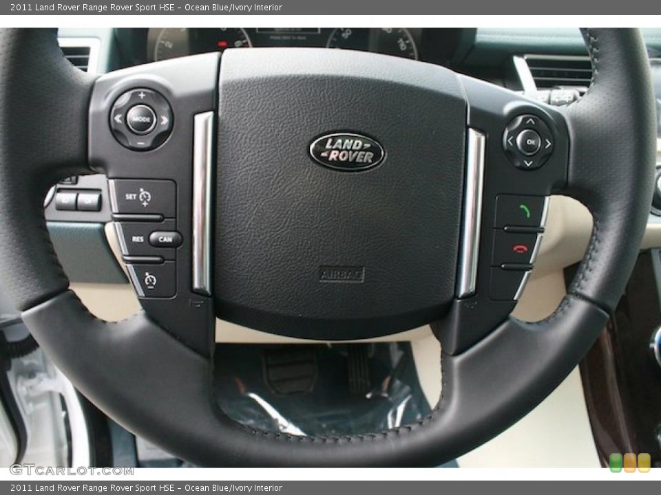 Ocean Blue/Ivory Interior Steering Wheel for the 2011 Land Rover Range Rover Sport HSE #46938879