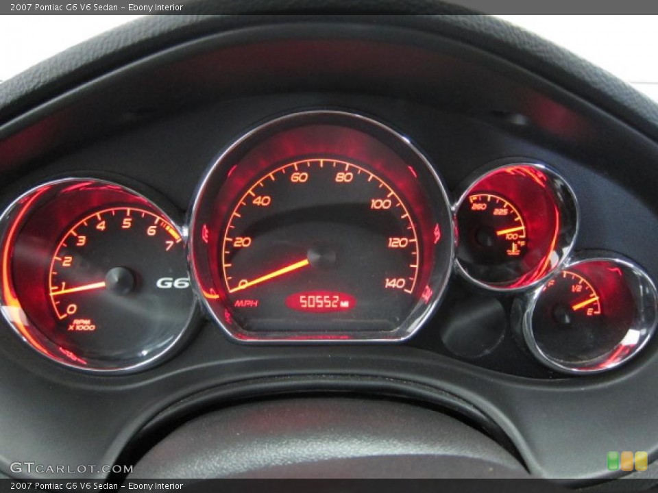Ebony Interior Gauges for the 2007 Pontiac G6 V6 Sedan #46939005