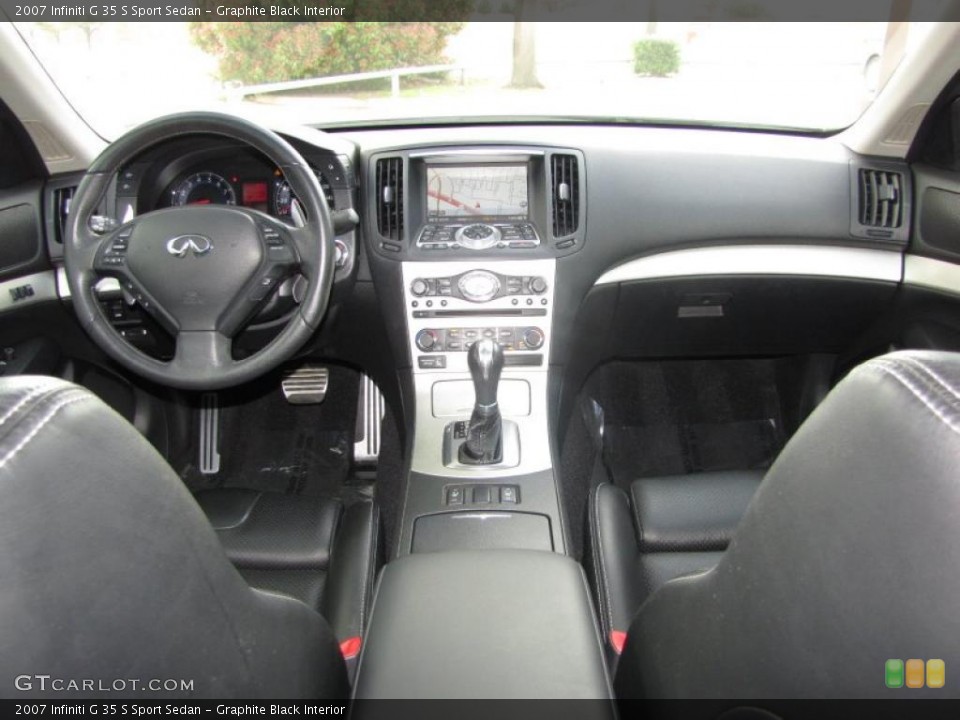 Graphite Black Interior Dashboard for the 2007 Infiniti G 35 S Sport Sedan #46939395