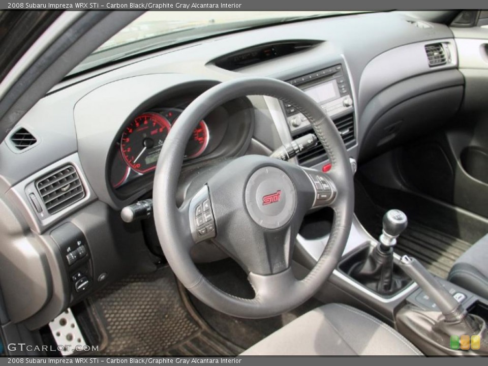Carbon Black/Graphite Gray Alcantara Interior Photo for the 2008 Subaru Impreza WRX STi #46941309
