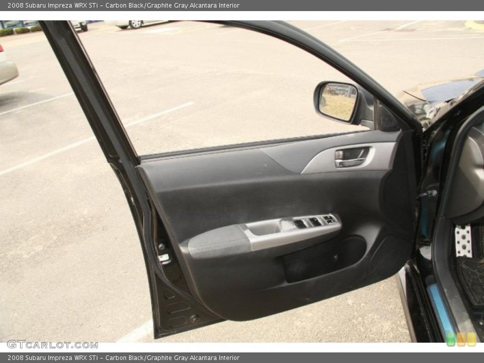 Carbon Black/Graphite Gray Alcantara Interior Door Panel for the 2008 Subaru Impreza WRX STi #46941414