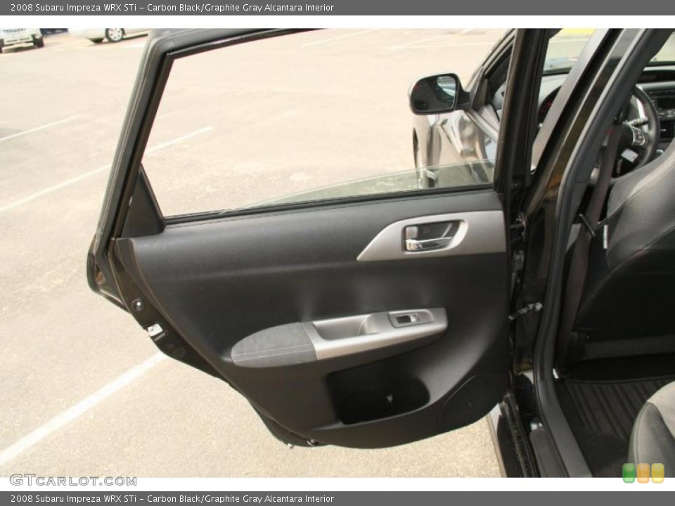 Carbon Black/Graphite Gray Alcantara Interior Door Panel for the 2008 Subaru Impreza WRX STi #46941435