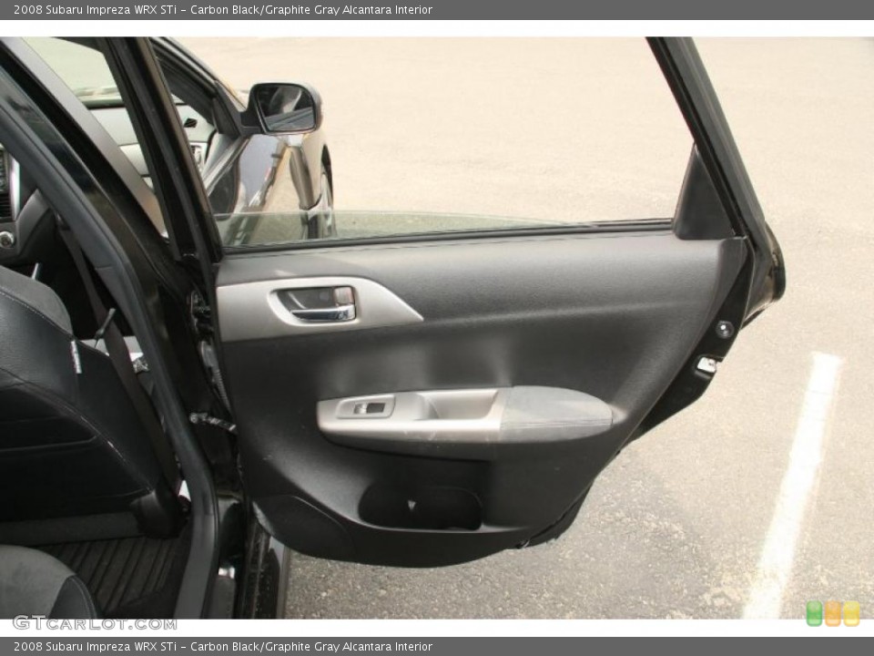 Carbon Black/Graphite Gray Alcantara Interior Door Panel for the 2008 Subaru Impreza WRX STi #46941447