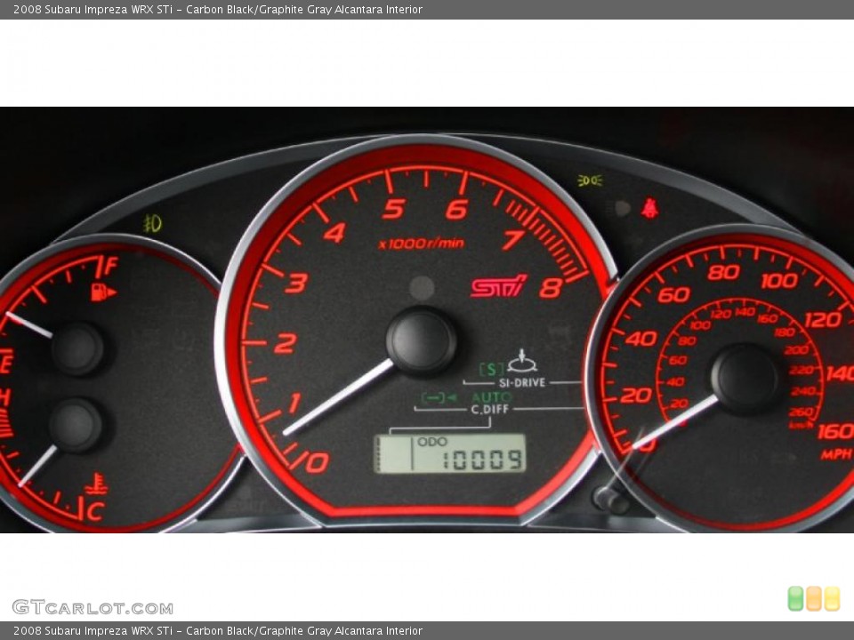Carbon Black/Graphite Gray Alcantara Interior Gauges for the 2008 Subaru Impreza WRX STi #46941579