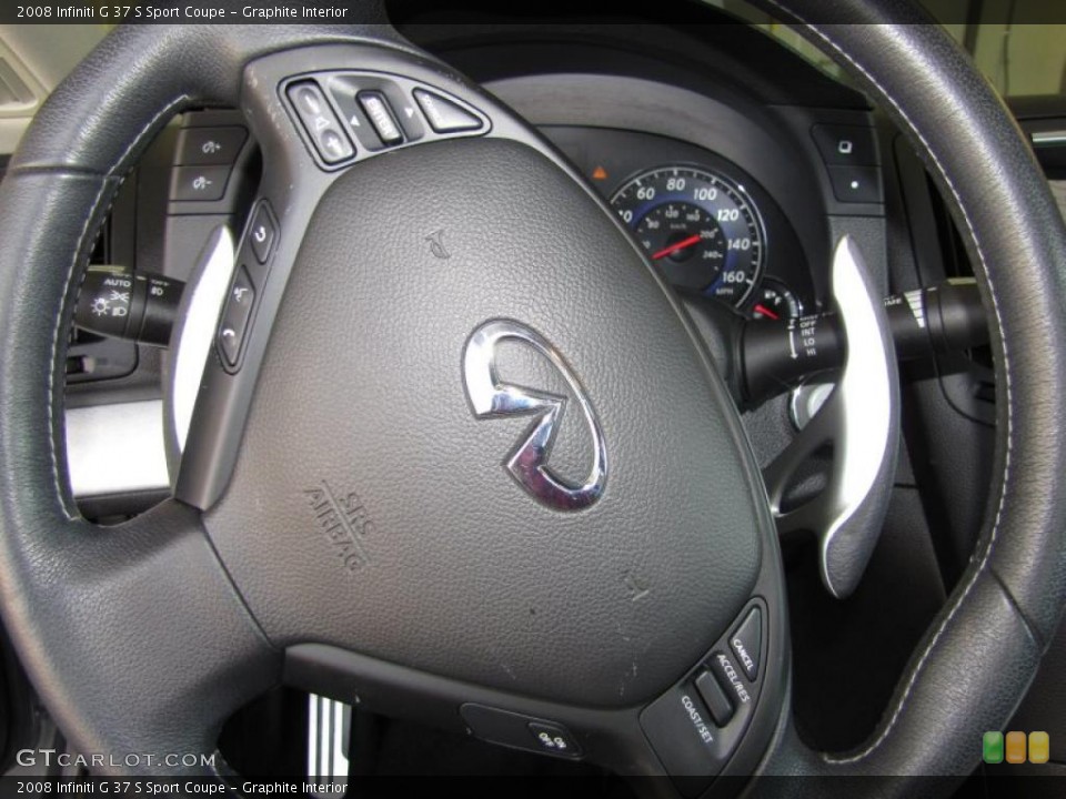 Graphite Interior Steering Wheel for the 2008 Infiniti G 37 S Sport Coupe #46941828