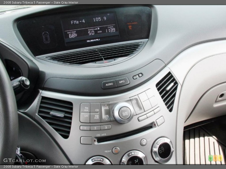 Slate Gray Interior Controls for the 2008 Subaru Tribeca 5 Passenger #46941960