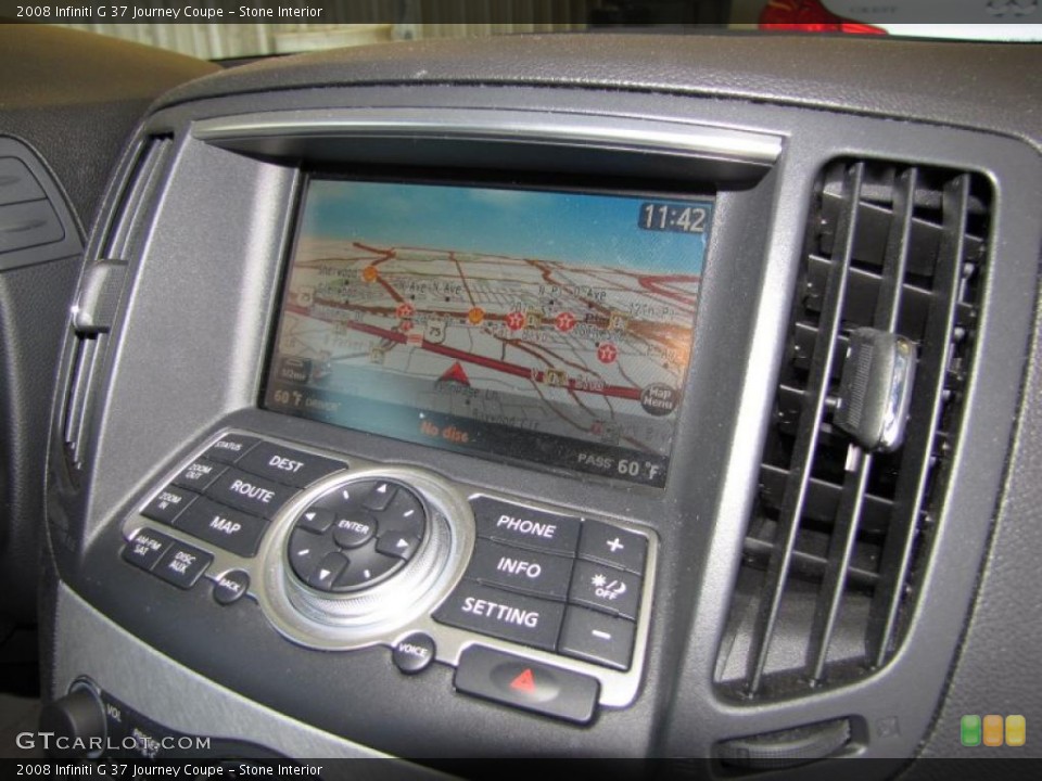 Stone Interior Navigation for the 2008 Infiniti G 37 Journey Coupe #46942200