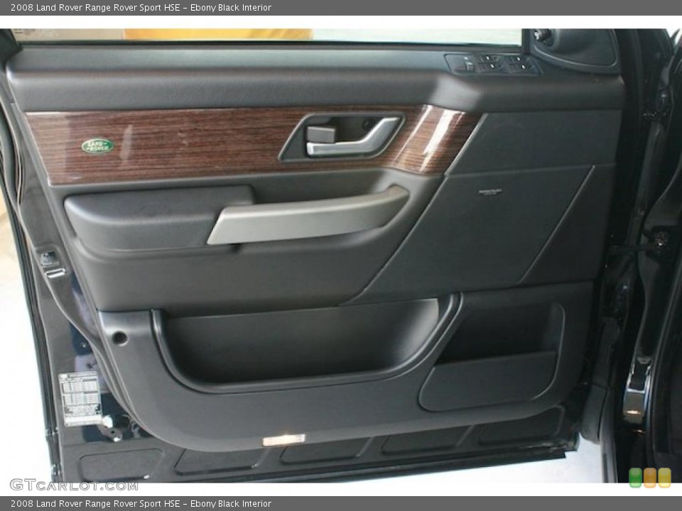 Ebony Black Interior Door Panel for the 2008 Land Rover Range Rover Sport HSE #46942371