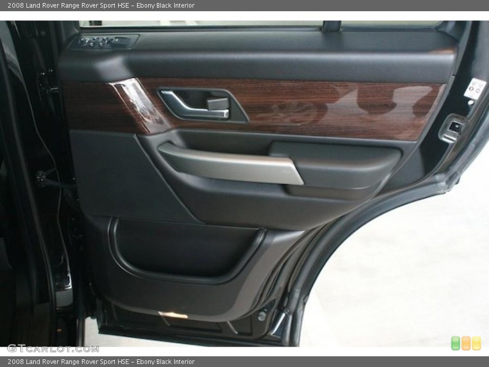 Ebony Black Interior Door Panel for the 2008 Land Rover Range Rover Sport HSE #46942398