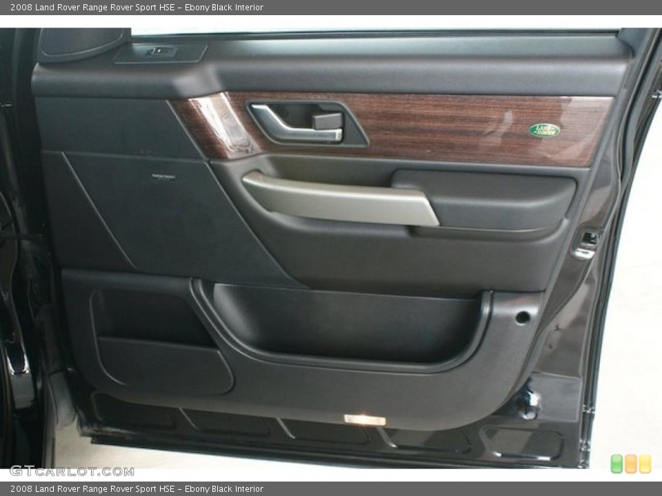 Ebony Black Interior Door Panel for the 2008 Land Rover Range Rover Sport HSE #46942413