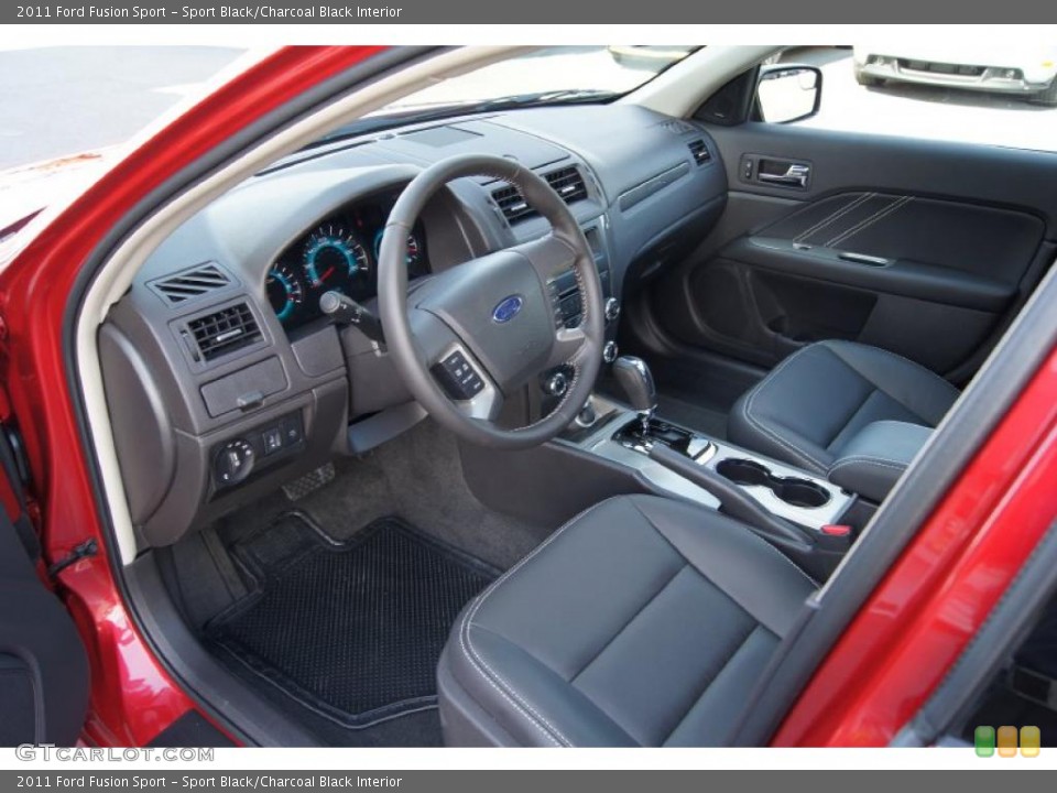 Sport Black/Charcoal Black Interior Prime Interior for the 2011 Ford Fusion Sport #46942890