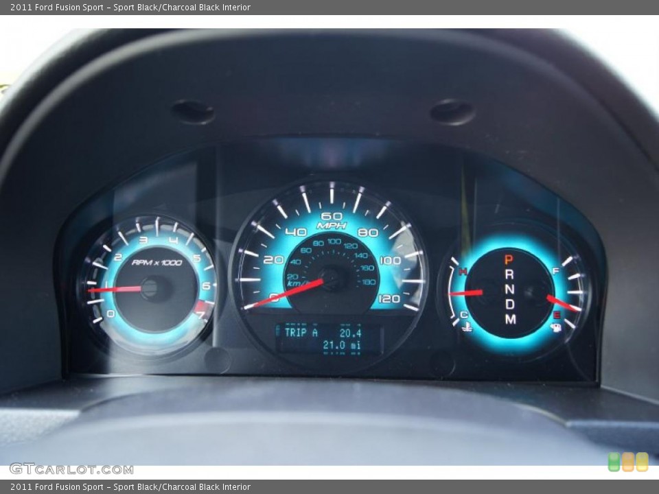Sport Black/Charcoal Black Interior Gauges for the 2011 Ford Fusion Sport #46942914
