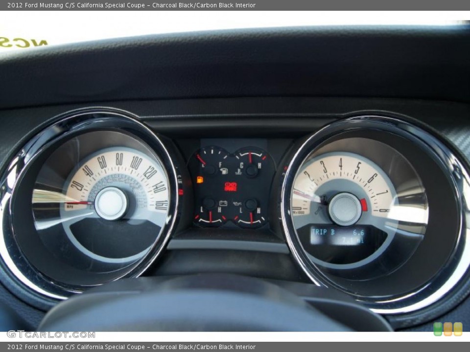 Charcoal Black/Carbon Black Interior Gauges for the 2012 Ford Mustang C/S California Special Coupe #46943433