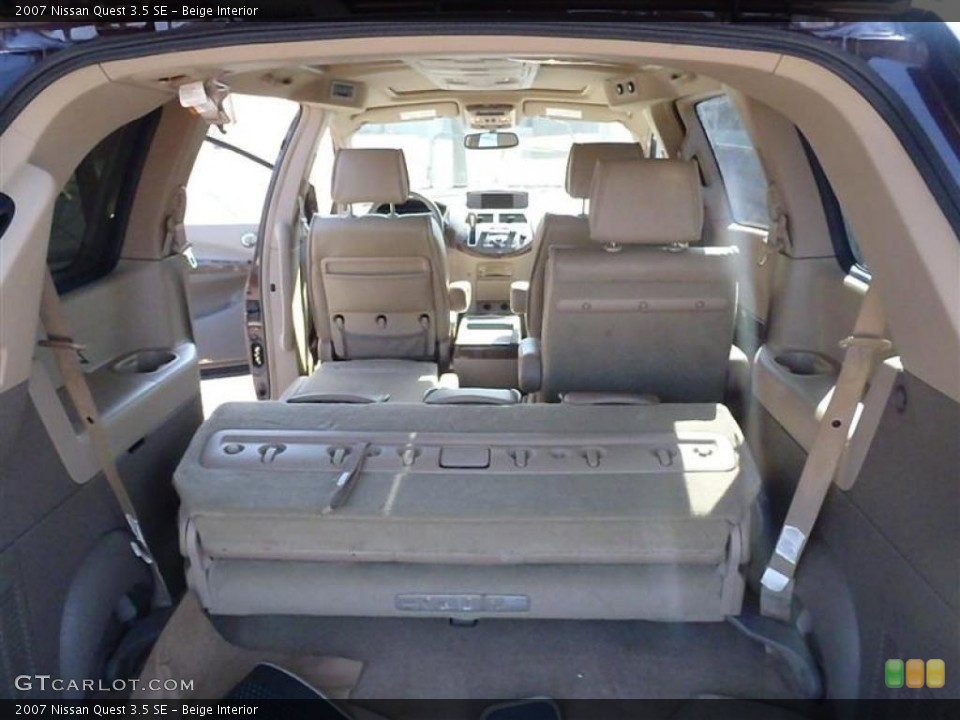 Beige Interior Trunk for the 2007 Nissan Quest 3.5 SE #46945854