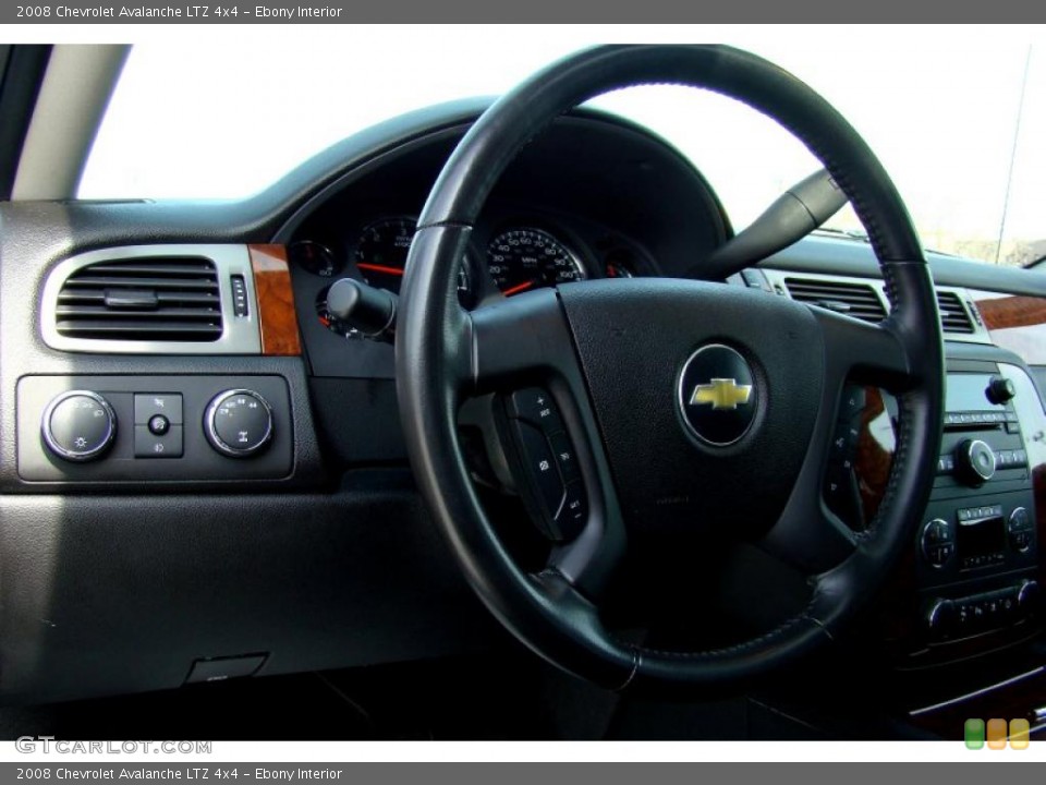Ebony Interior Steering Wheel for the 2008 Chevrolet Avalanche LTZ 4x4 #46946148