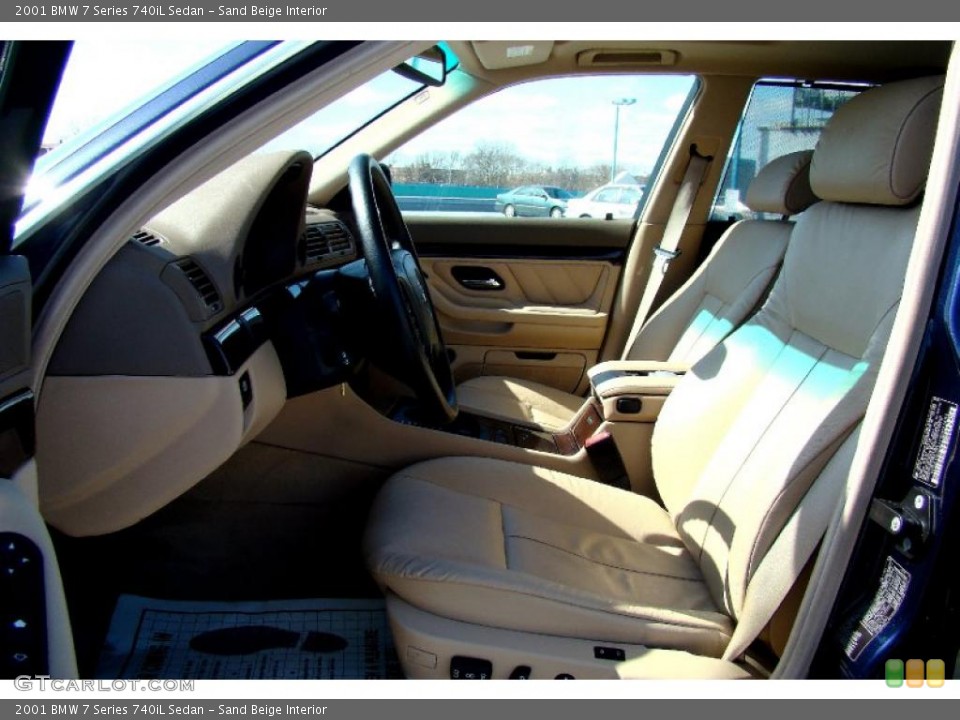 Sand Beige Interior Photo for the 2001 BMW 7 Series 740iL Sedan #46946463