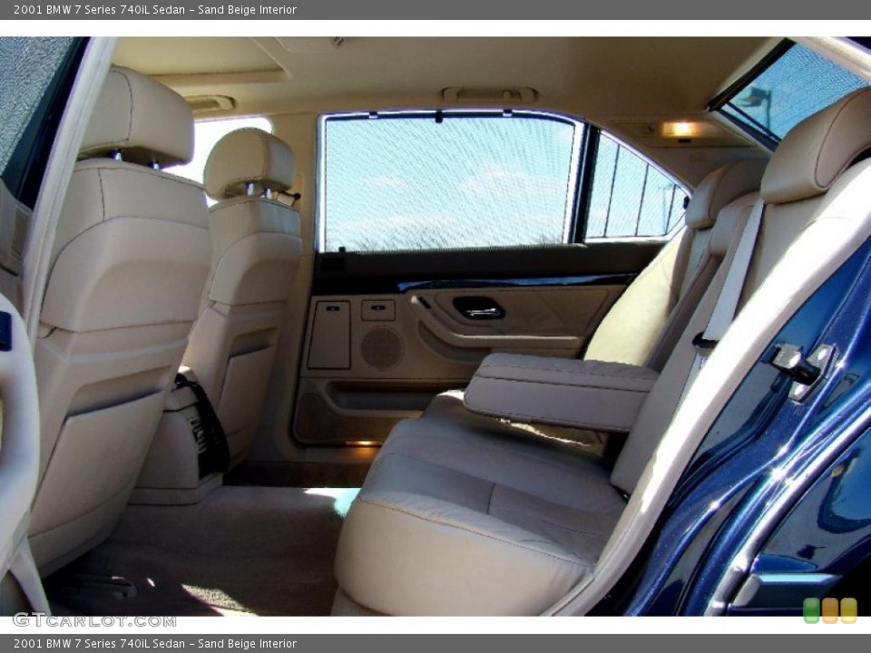 Sand Beige Interior Photo for the 2001 BMW 7 Series 740iL Sedan #46946799