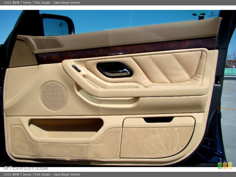 Sand Beige Interior Door Panel for the 2001 BMW 7 Series 740iL Sedan #46947168