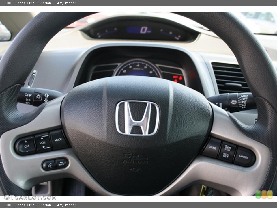 Gray Interior Steering Wheel for the 2006 Honda Civic EX Sedan #46947483