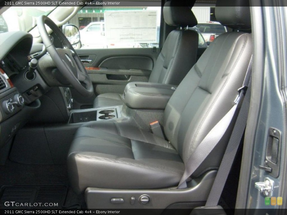 Ebony Interior Photo for the 2011 GMC Sierra 2500HD SLT Extended Cab 4x4 #46948392