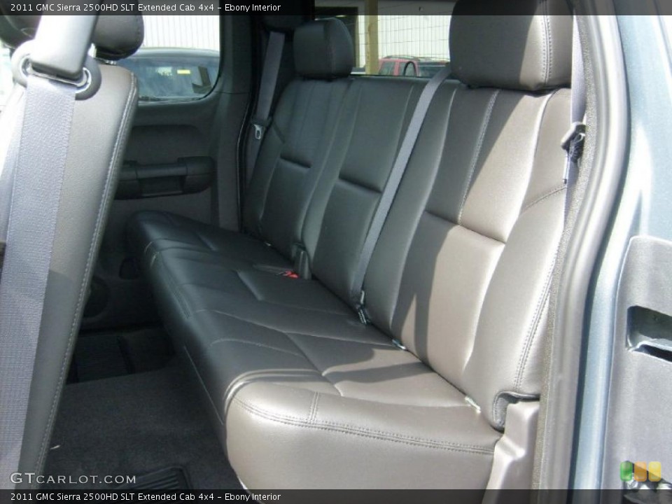 Ebony Interior Photo for the 2011 GMC Sierra 2500HD SLT Extended Cab 4x4 #46948440