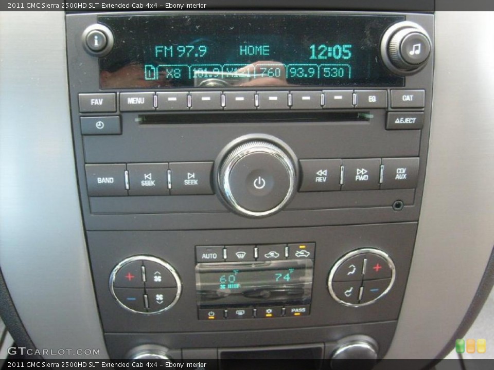 Ebony Interior Controls for the 2011 GMC Sierra 2500HD SLT Extended Cab 4x4 #46948545