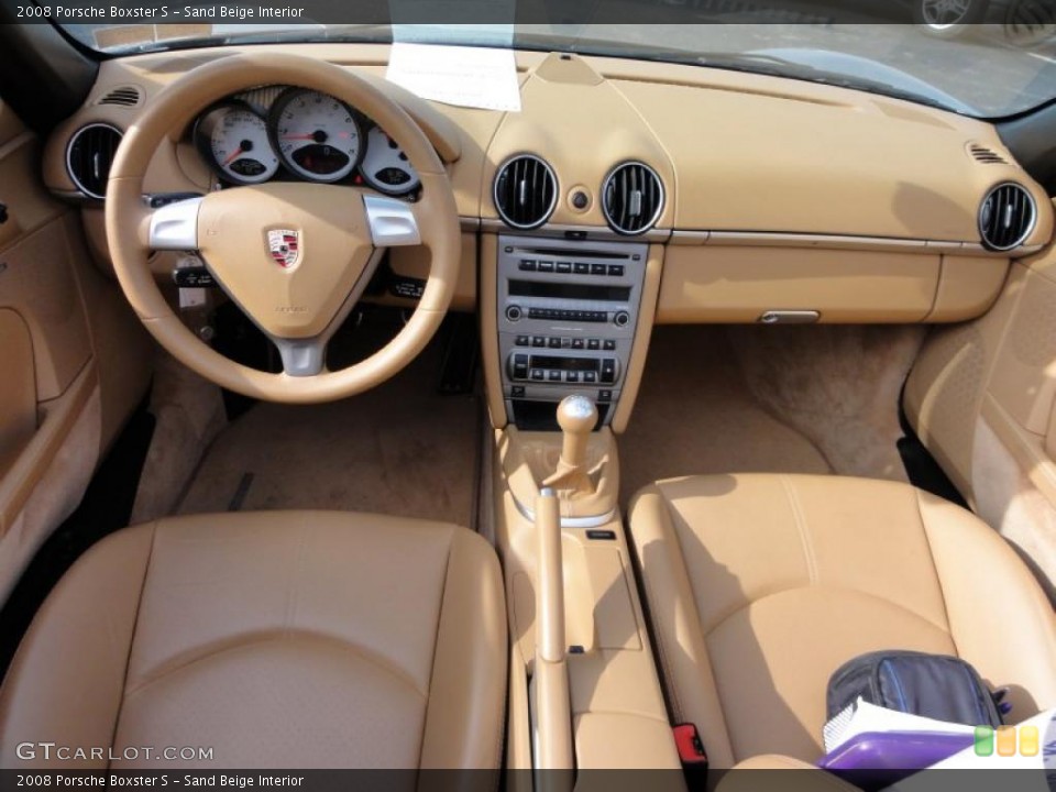 Sand Beige Interior Dashboard for the 2008 Porsche Boxster S #46949661