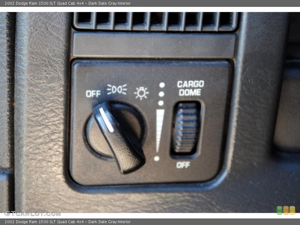 Dark Slate Gray Interior Controls for the 2002 Dodge Ram 1500 SLT Quad Cab 4x4 #46952130