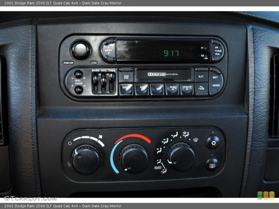 Dark Slate Gray Interior Controls for the 2002 Dodge Ram 1500 SLT Quad Cab 4x4 #46952139