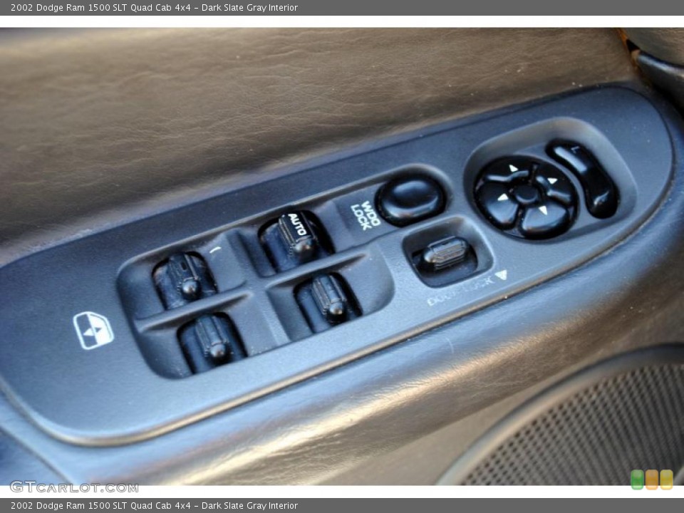 Dark Slate Gray Interior Controls for the 2002 Dodge Ram 1500 SLT Quad Cab 4x4 #46952181