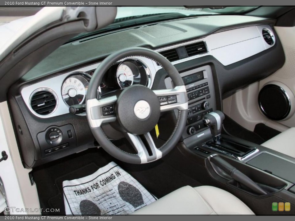 Stone Interior Prime Interior for the 2010 Ford Mustang GT Premium Convertible #46952418