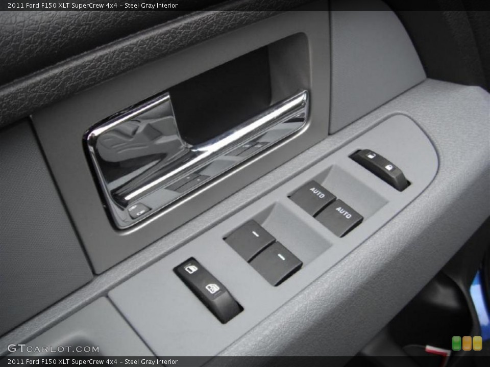 Steel Gray Interior Controls for the 2011 Ford F150 XLT SuperCrew 4x4 #46953126